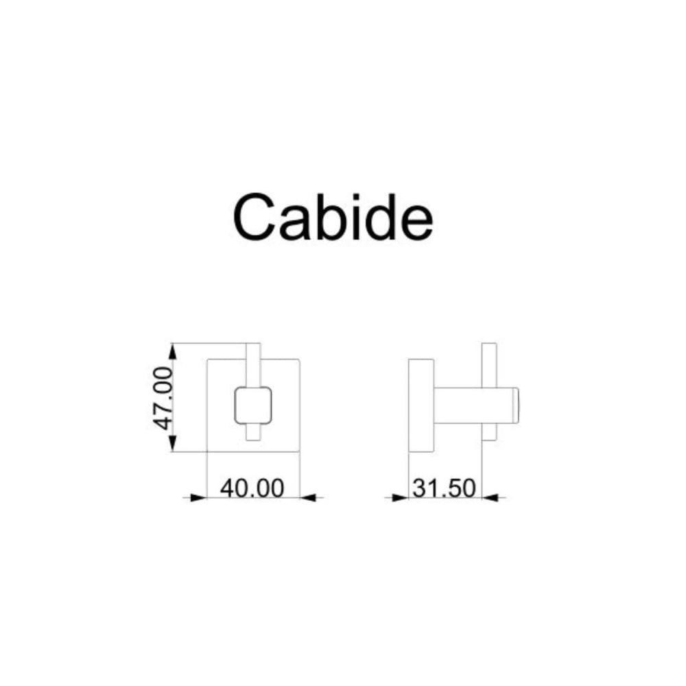 Miniatura Cabide Inox Square SQ12560 Ducon Metais Preto Fosco