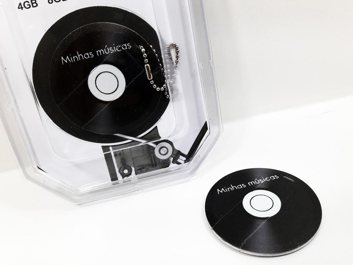 Miniatura Pendrive Formato Disco De Vinil De 8 Gb