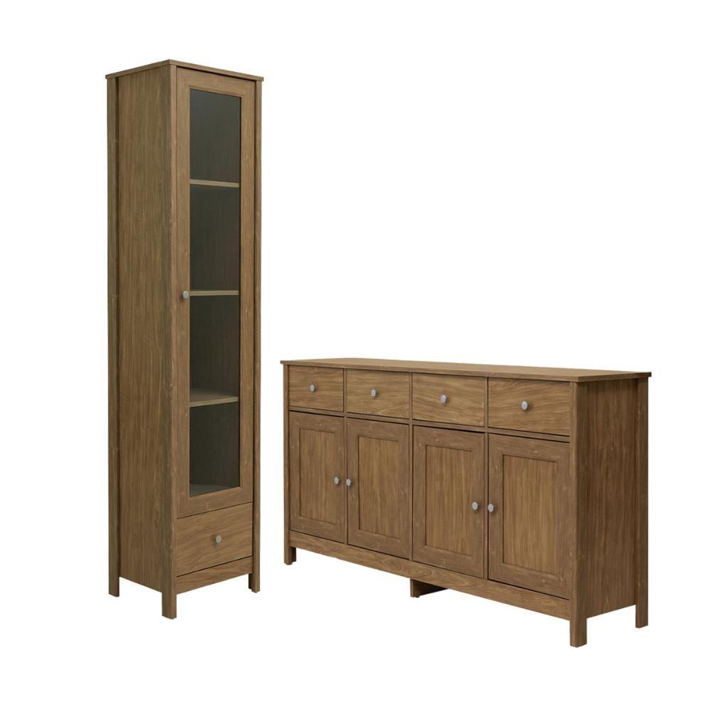 Miniatura Cristaleira + Aparador Buffet Ditália E-962-r-626 Cor:diamond Diamond