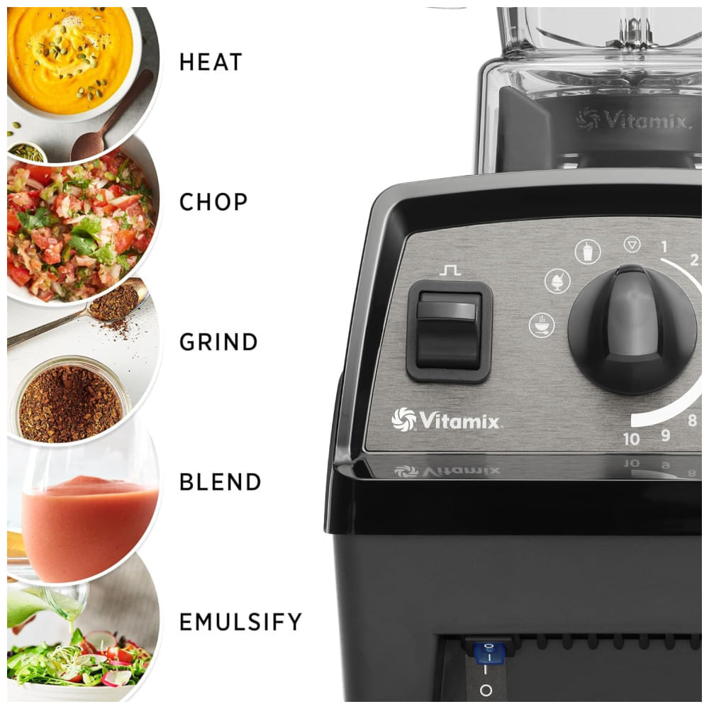 Miniatura Liquidificador Profissional 1,4L com 10 Velocidades, 3 Programas Predefinidos, Função Pulsar e Livre de BPA, 110V 1380W, Vitamix Propel 510, Cinza 110v