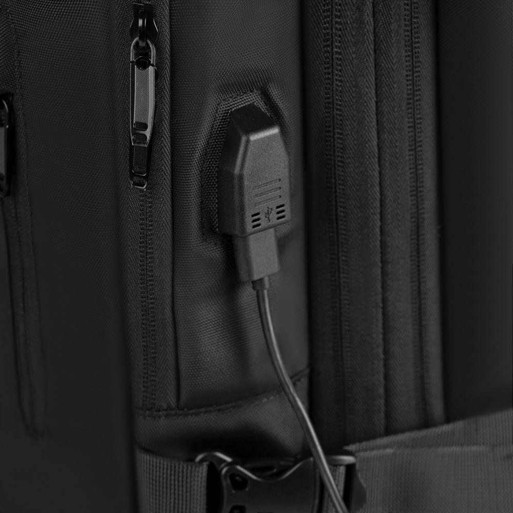 Mochila de Viagem Grande Expansível Explore Preta Preto