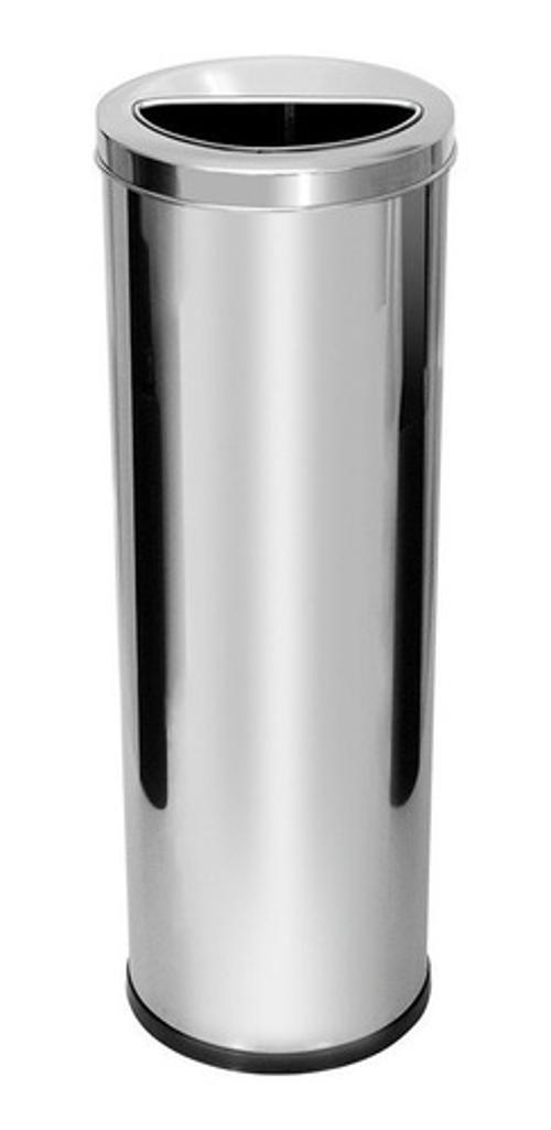 Miniatura Lixeira Aço Inox 30 Litros Com Aro Meia Lua
