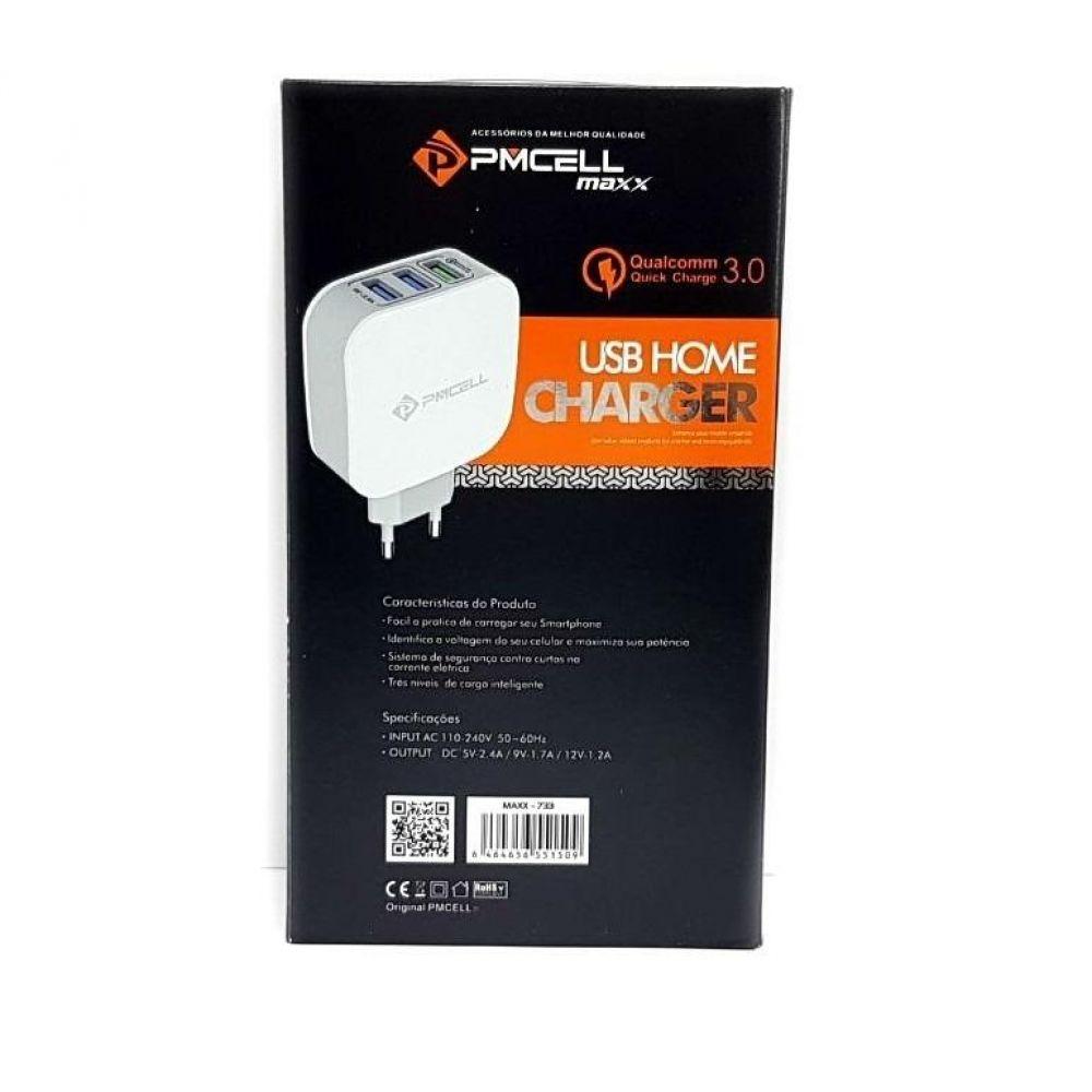 Miniatura Carregador Fonte Usb Maxx 733 Turbo Qualcomm 3.0 - Pmcell