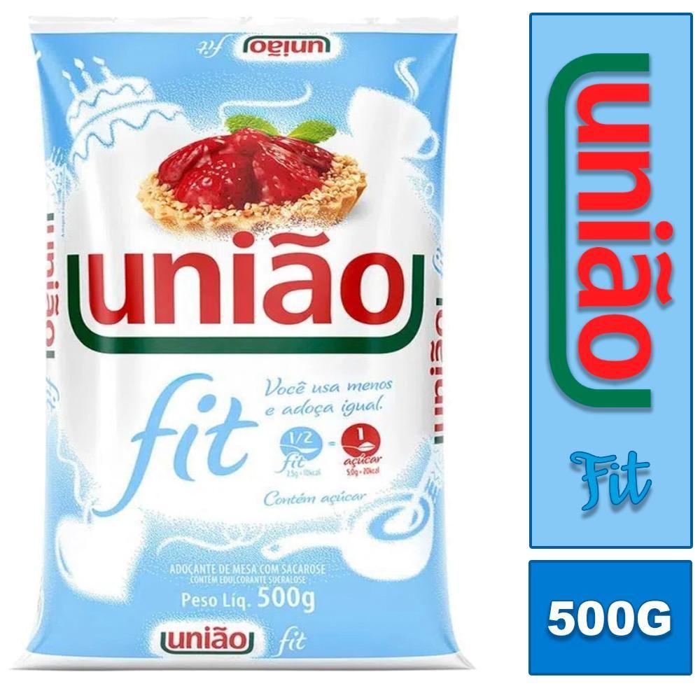 Miniatura 6 Adoçante Em Pó União Clássicos Fit Pacote 500g