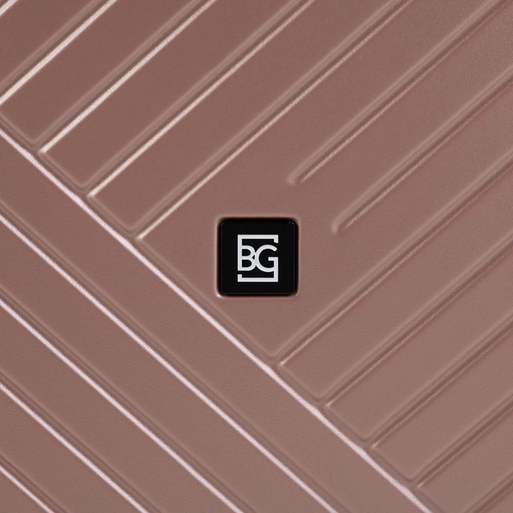 Mala de Bordo Abs 4 Rodas Detroit Rose/Preto Rosé - P