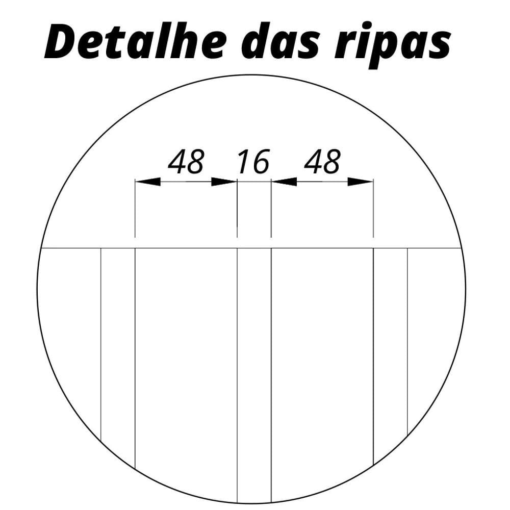 Miniatura Painel Ripado com Rack para TV até 75 Polegadas LED 3 Gavetas 2 Prateleiras com Rodízios 230cm Gelius Móveis Naturale