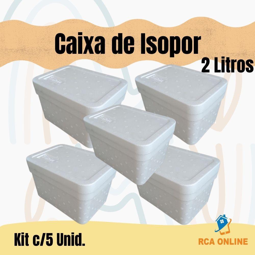 Miniatura Caixas De Isopor Eps 2 Litros Kit 5 Unid Sorvetes E Gelatos