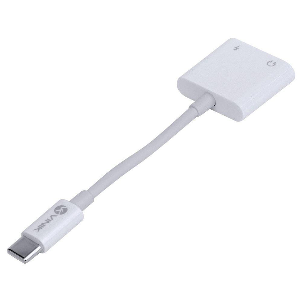 Miniatura Adaptador De Audio P2 + Carregador Para Usb Tipo C -