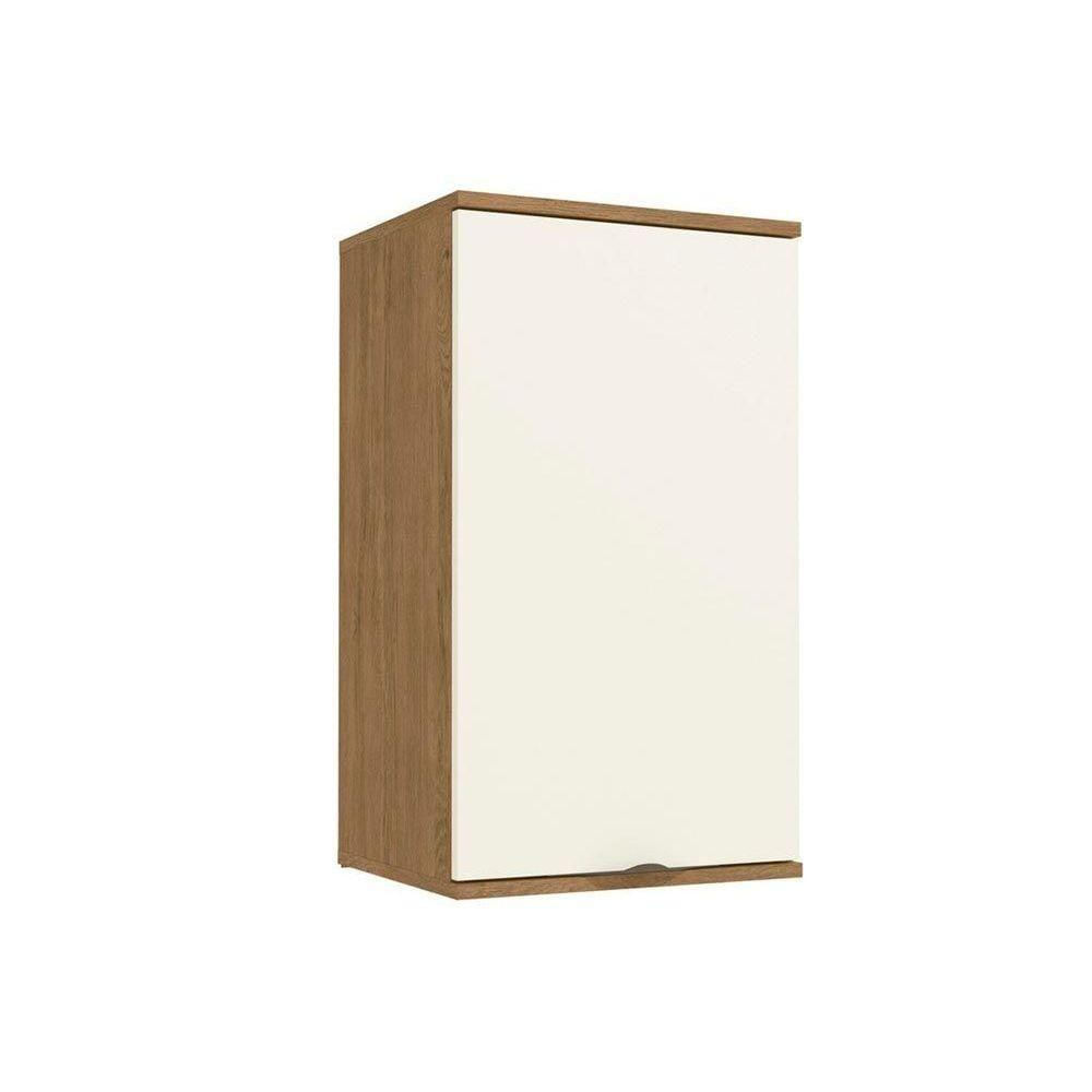 Miniatura Armário Aéreo P/ Cozinha Lótus J742 C/ 1 Porta 40cm Freijó/off White - Kappesberg