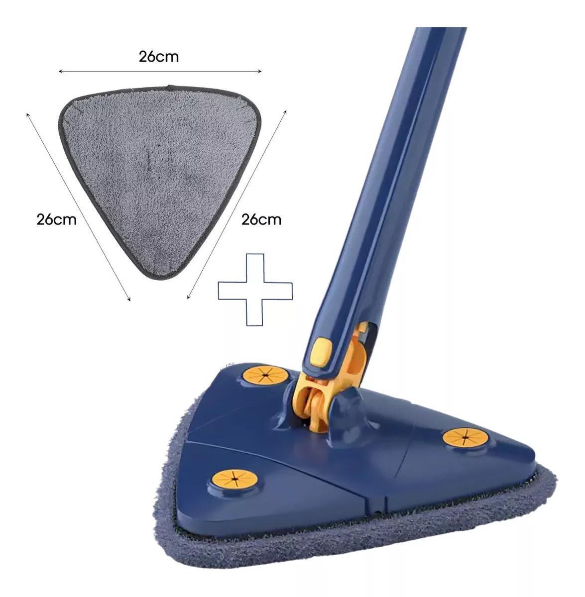 Rodo Mágico 360: Mop Esfregão Limpeza Giratório Triangular