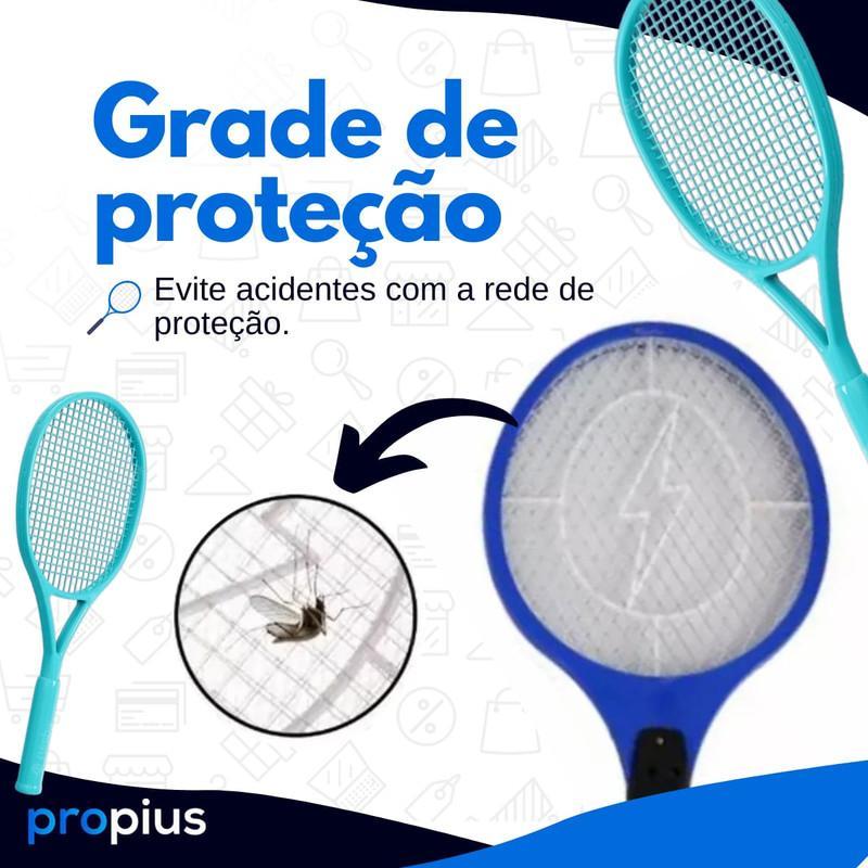 Raquete Elétrica Mata Insetos Mosca Pernilongos Carregador
