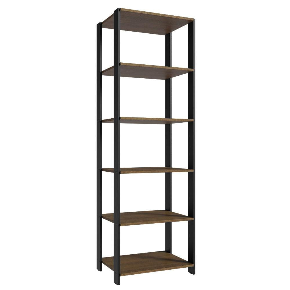 Miniatura Closet Aberto Guarda-Roupa 59cm Rustic/Preto Madesa Rustic/Preto