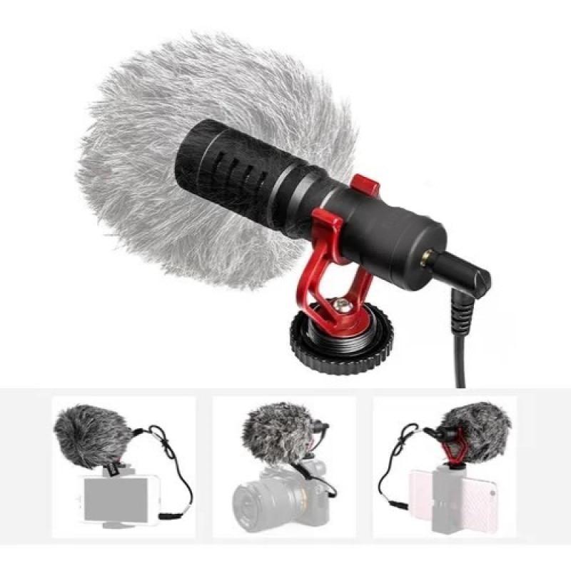 Miniatura Microfone Condensador De Vídeo Direcional By-Mm1 Cardioide