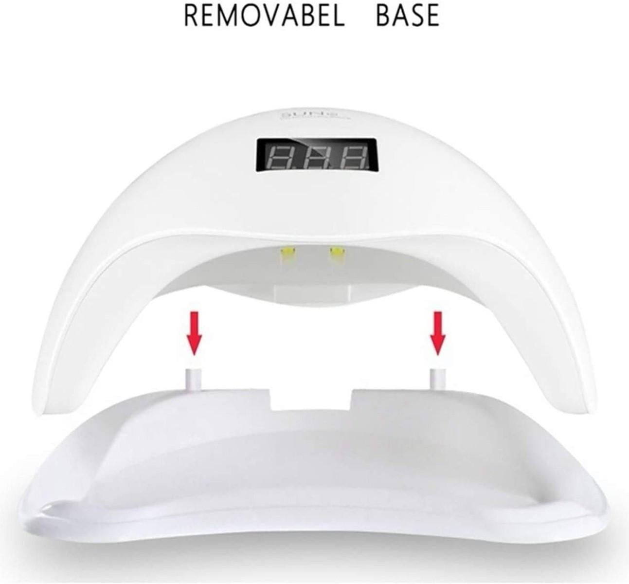 Miniatura Cabine Led Uv Digital 48W Bivolt Unhas Gel Acrigel 110V/220V
