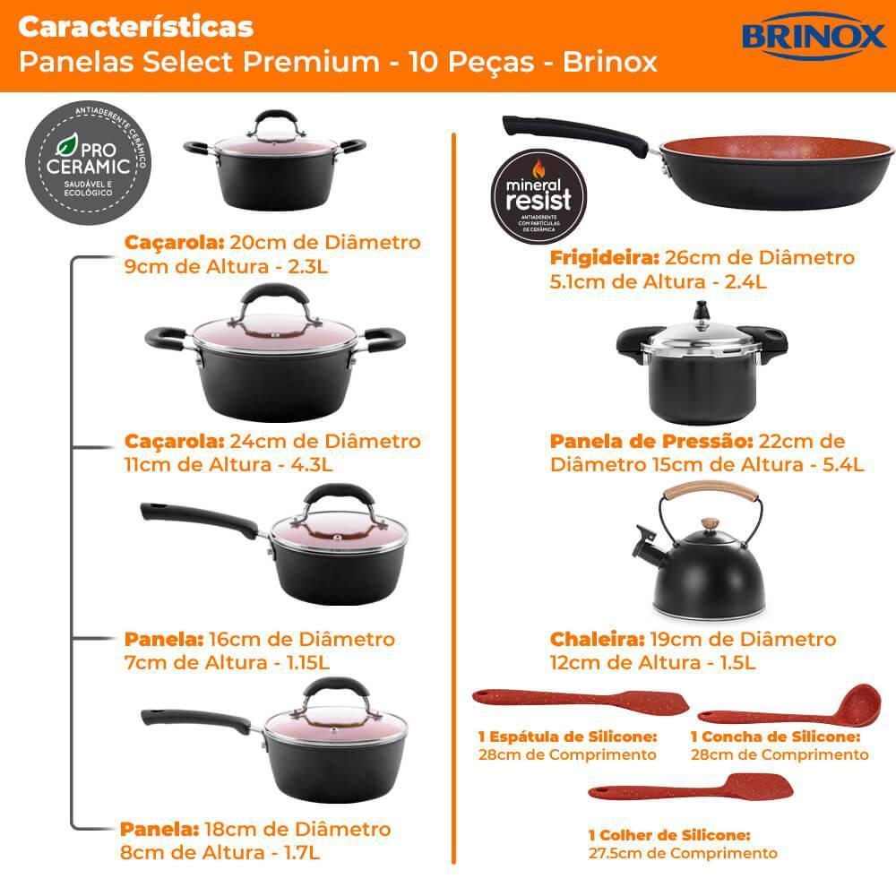 Miniatura Jogo Panelas Indução Panela Pressão Ceramic Life E Chaleira