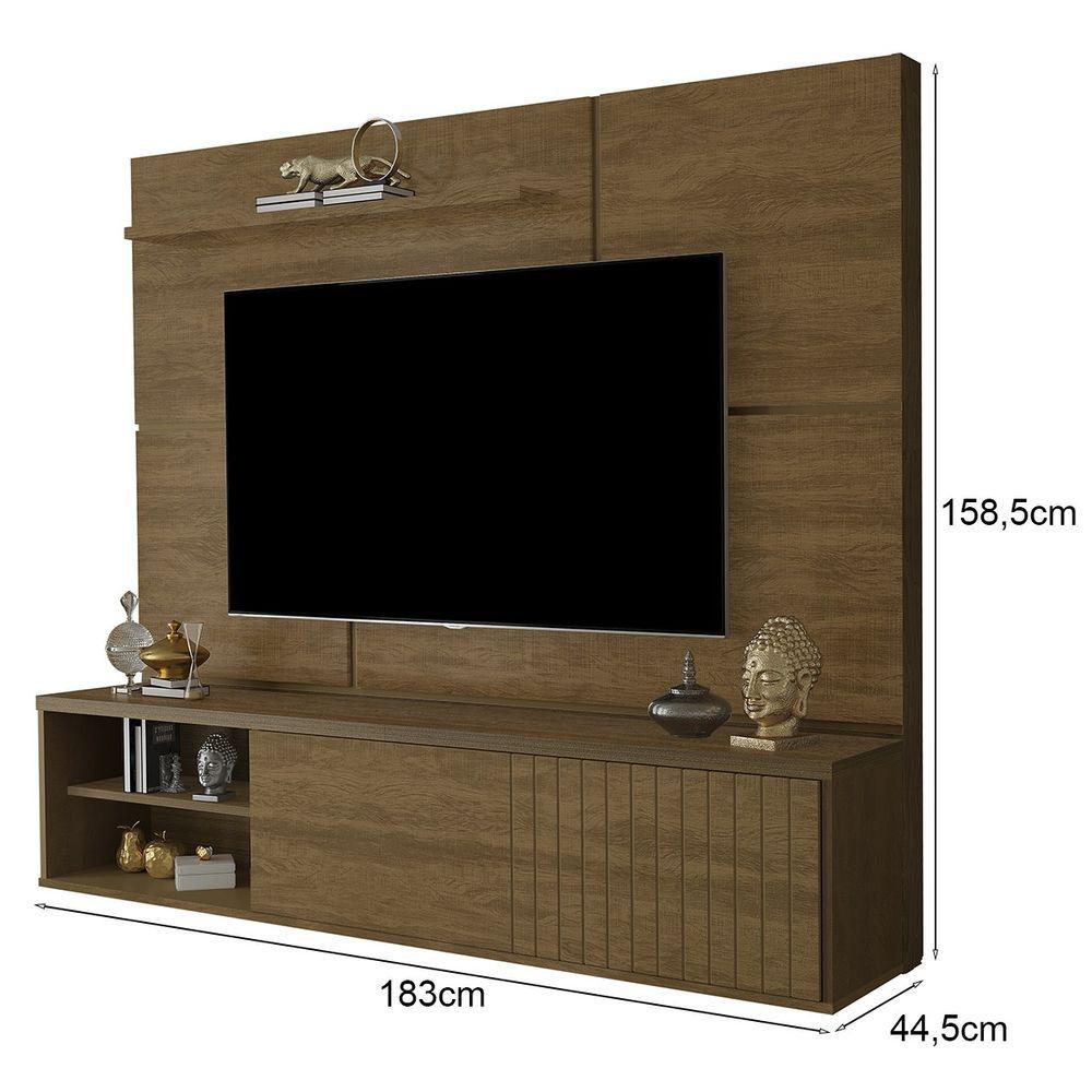 Miniatura Painel Suspenso Para Tv Mariana Até "75" Ml01 - Amarena Móveis Cor Malbec