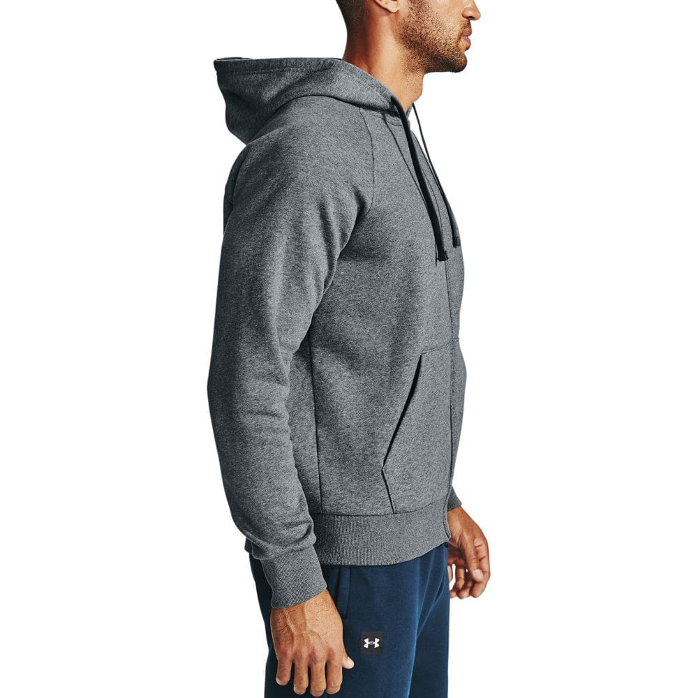 Miniatura Blusa Moletom de Treino Masculina Under Armour Rival Fleece FZ Hoodie Cinza - 2GG