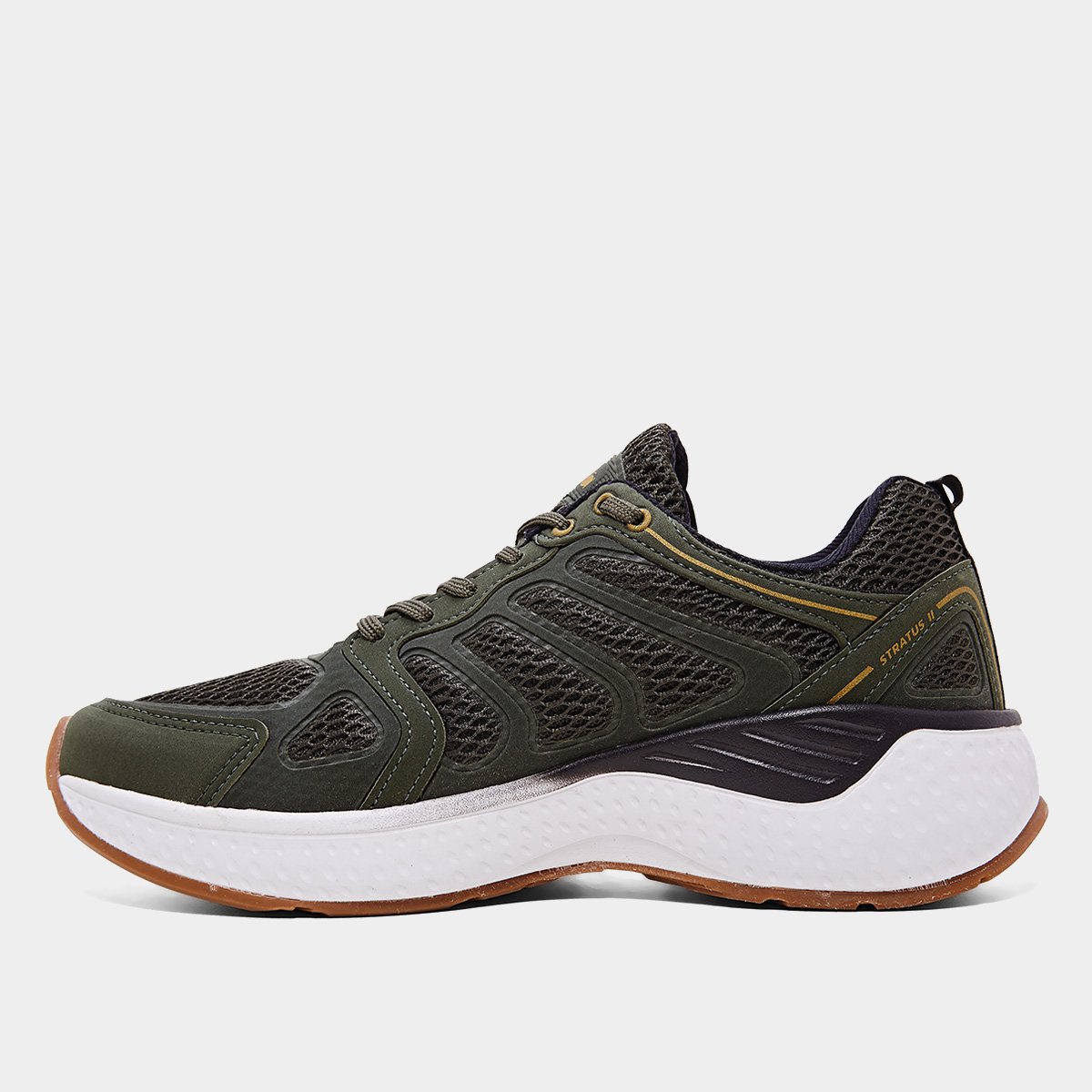 Miniatura Tênis Diadora Stratus II Verde Militar+Preto - 41