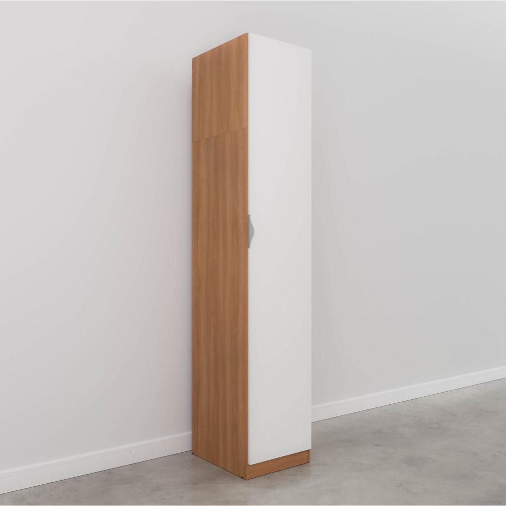 Guarda Roupa Hera 1 Porta 4 Gavetas 1 Cabideiro CabeCasa MadeiraMadeira Branco Geada/Louro/Cinza