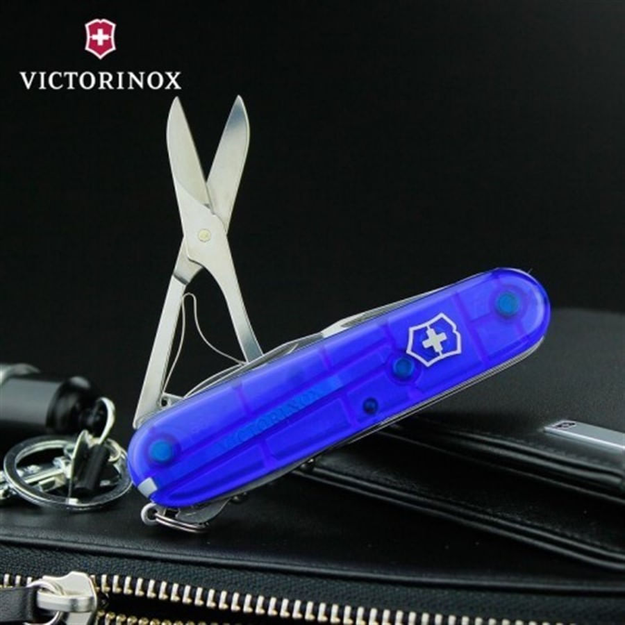 Miniatura Canivete Huntsman Azul Translúcido em blister