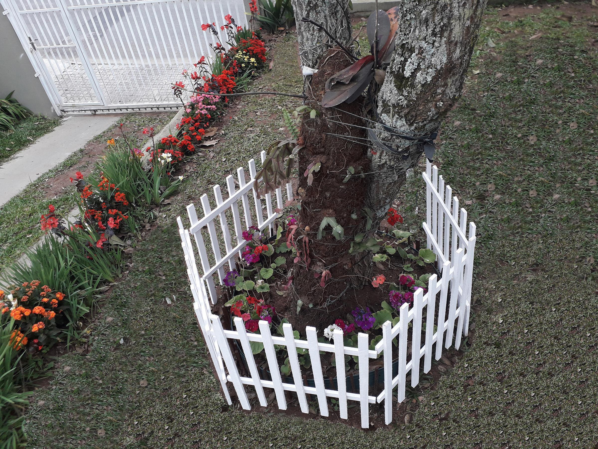 Kit 15 Cerca De Madeira Para Jardim 50X60Cm Modelo Madetop M 60cm - Branco - 50cm - Madeira resistente ao tempo