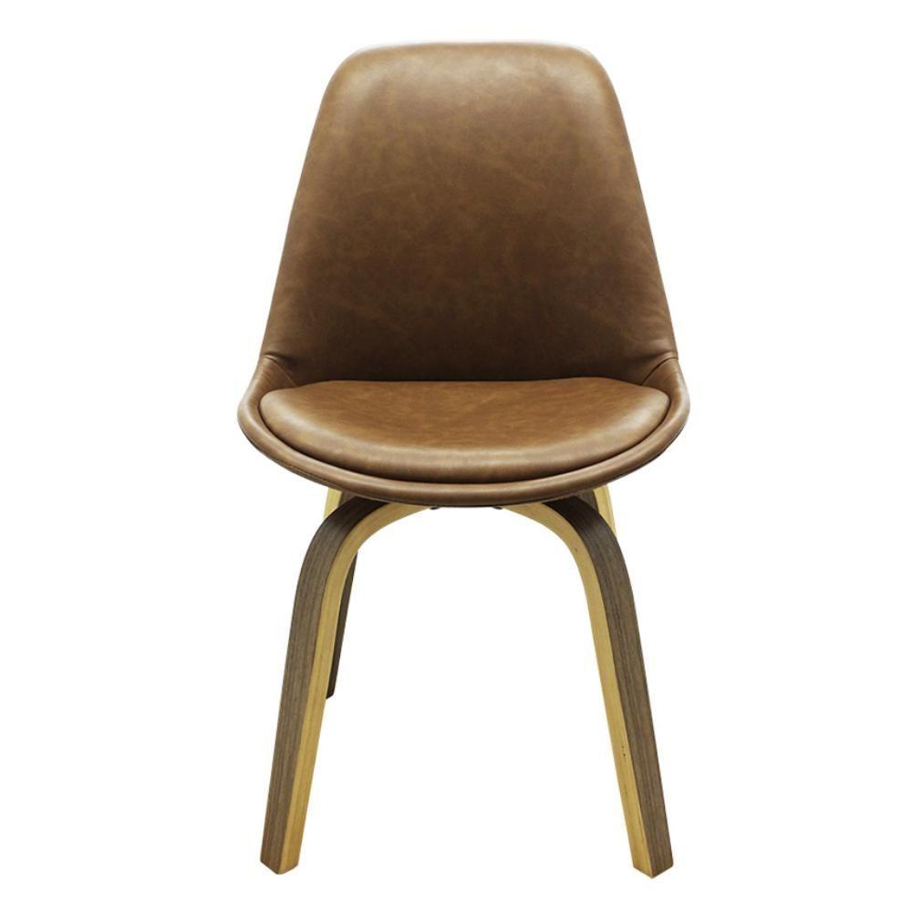 Miniatura Kit 2 Cadeiras Lis Rivatti Poliuretano Marrom Base Madeira