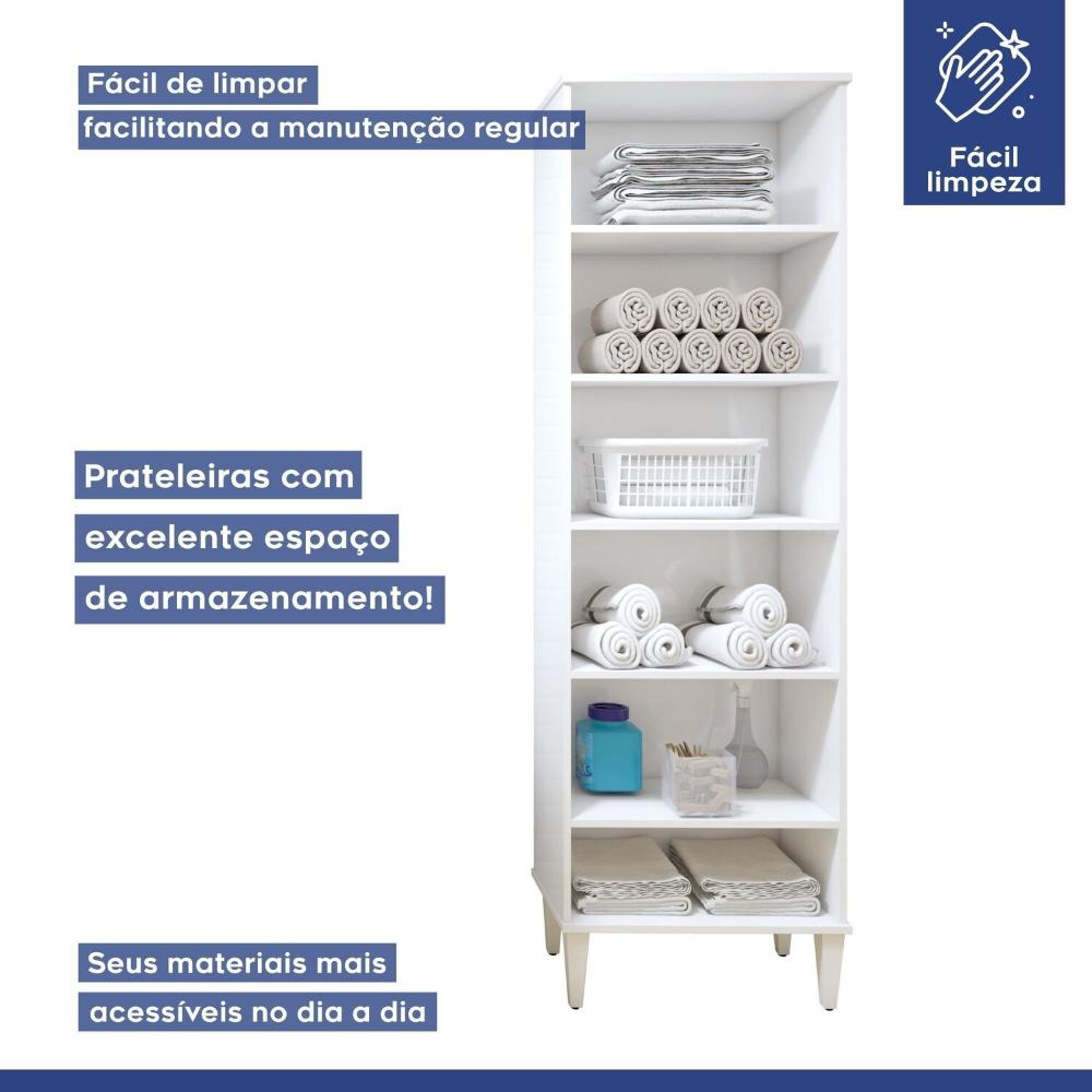 Miniatura Lavanderia Modulada Recife 2 Portas 5 Prateleiras Branco