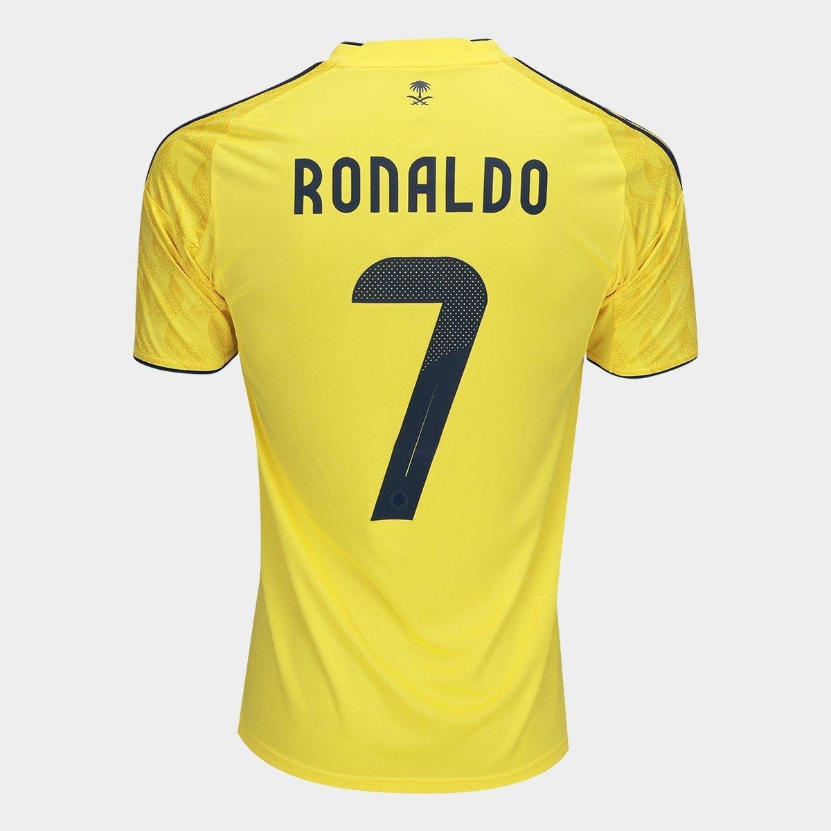 Miniatura Camisa Al-Nassr Home 25/26 n° 7 Cristiano Ronaldo Torcedor Adidas Masculina Amarelo - EGG