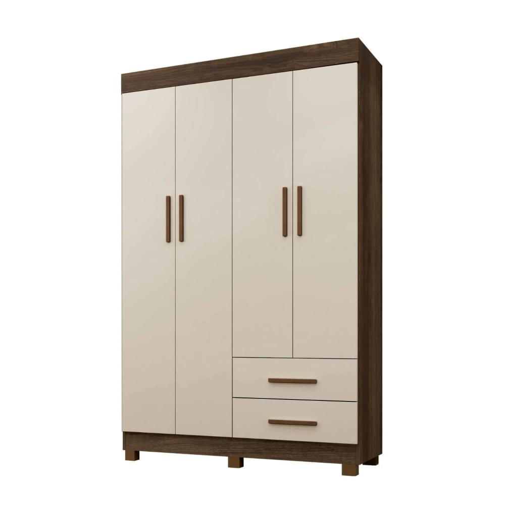 Miniatura Guarda-roupa Copacabana New 4 Portas Imbuia/Off White
