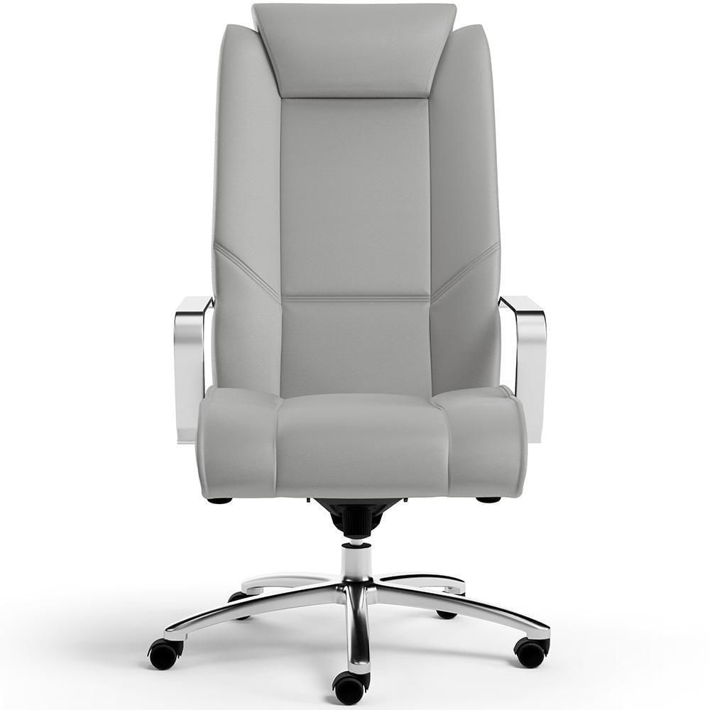 Miniatura Kit 2 Cadeiras De Escritório Presidente Cinza