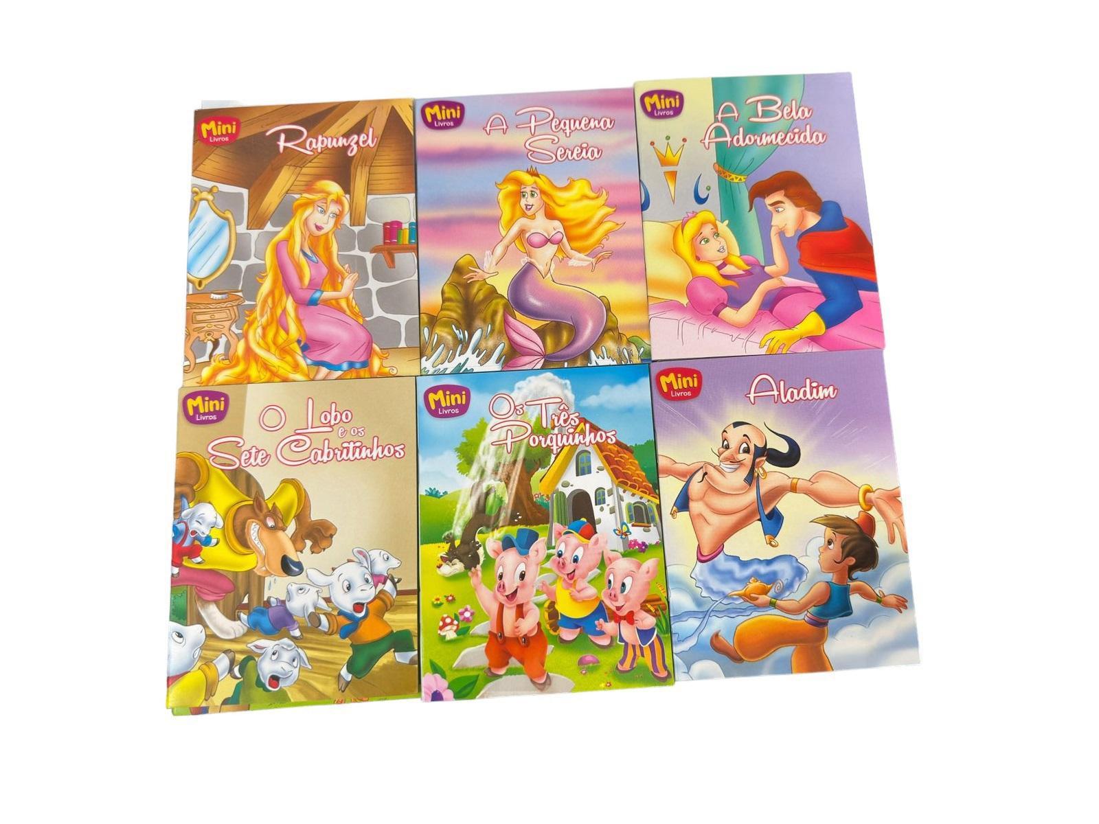 Miniatura 6 Mini Livros Clássicos Da Literatura Infantil Tema Variado