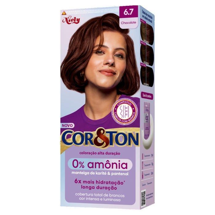 Miniatura Tintura Niely Cor&Ton 0% Amônia 6.7 Chocolate