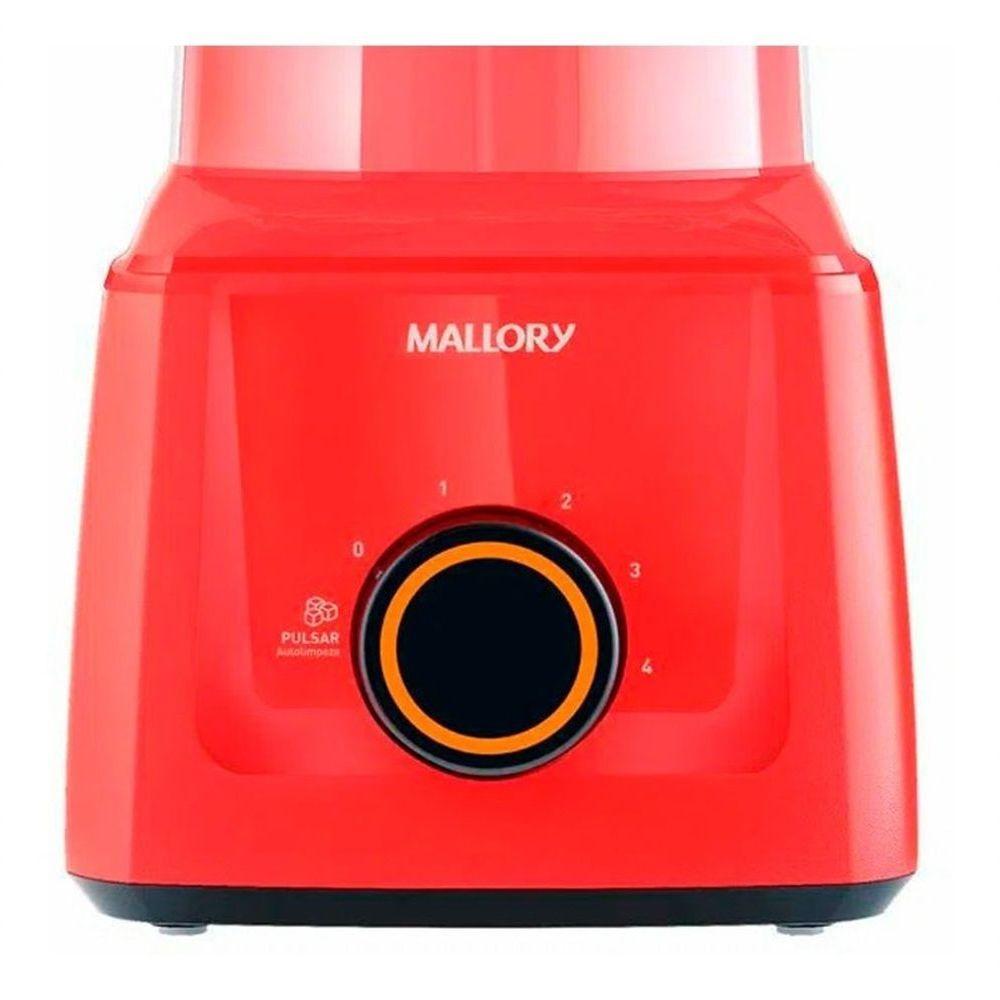 Miniatura Liquidificador Ultra Turbo Mallory 900w 4 Velocidades Vermelho 220V