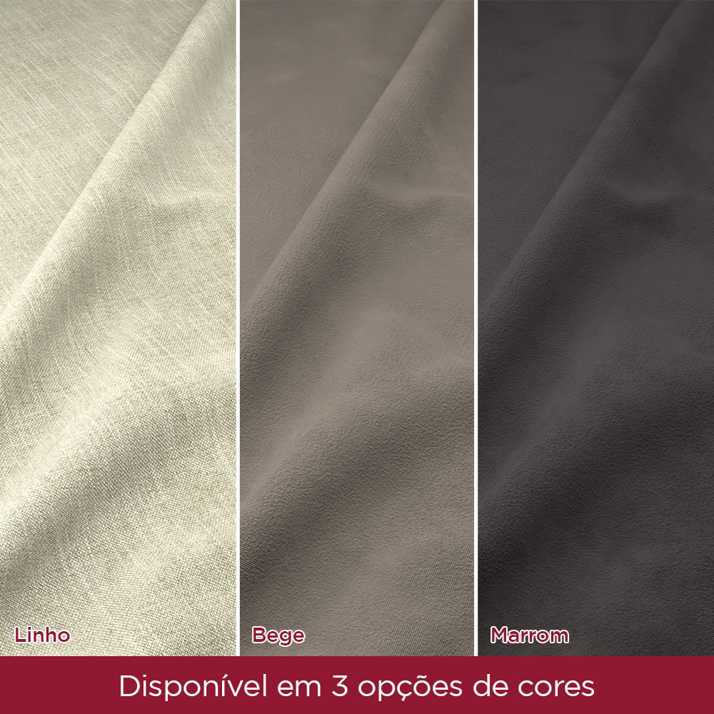 Conjunto de 04 Cadeiras Estofadas Dina Henn Nature com Bege