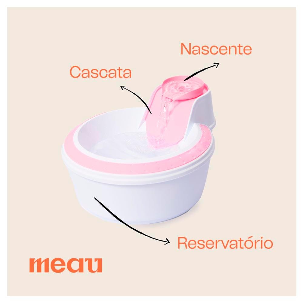 Miniatura Fonte Bebedouro Meau Clássica Rosa - Bivolt