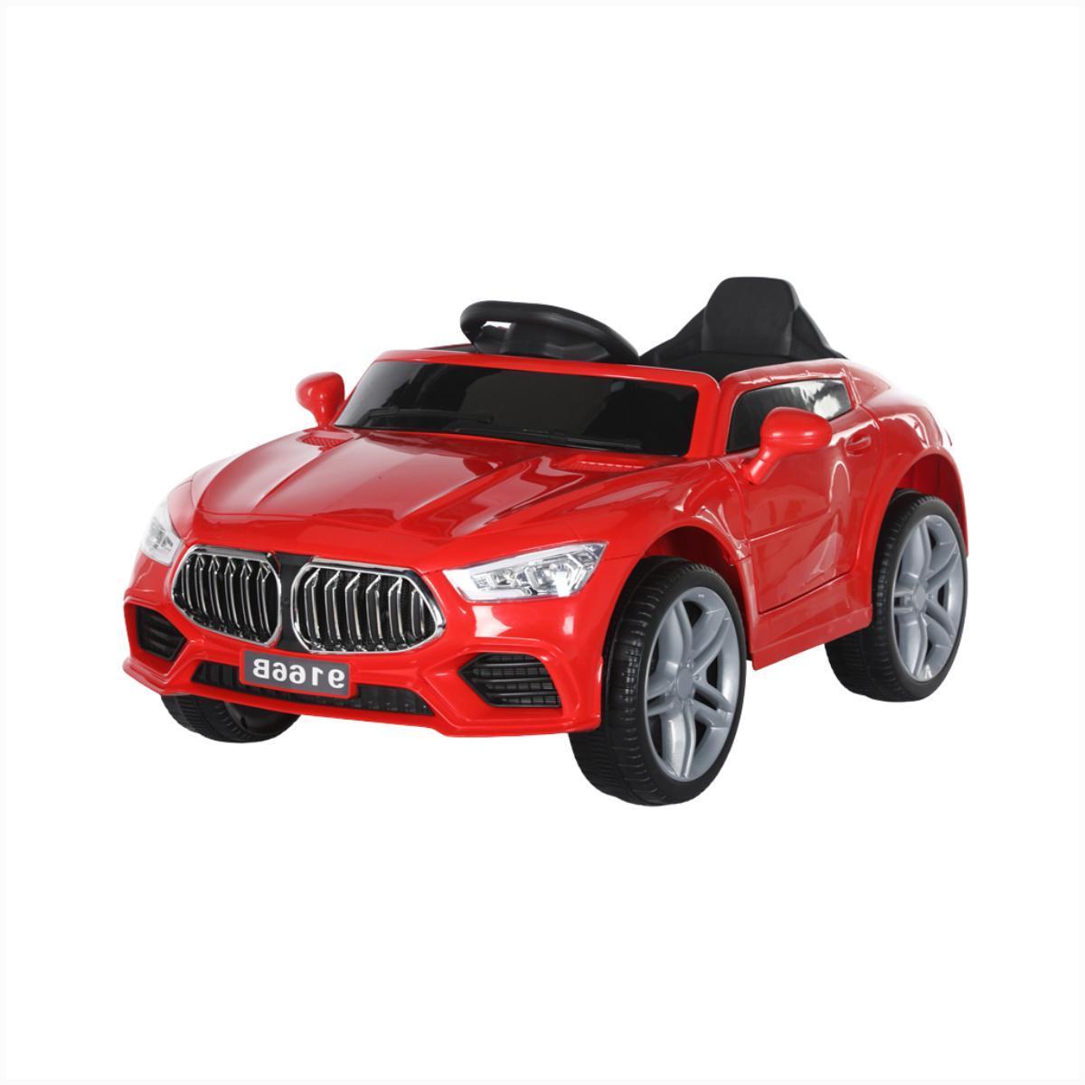 Miniatura Carro Elétrico Infantil 12V Vermelho Cabo Auxiliar Usb Farol