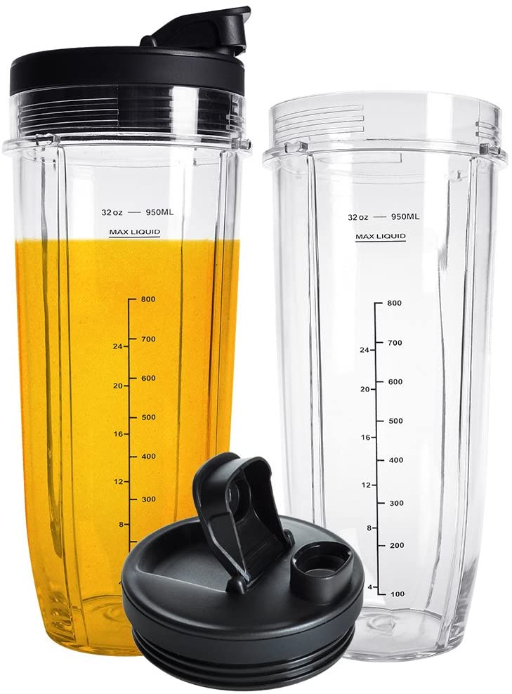 Miniatura Nutri Ninja Auto IQ Copos Reposição 946ml 2Packs Transparente CTampa Preta
