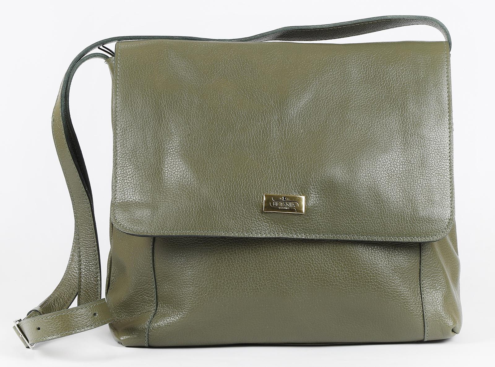 Miniatura Bolsa Pasta Carteiro Feminina Couro Legitimo V.Musgo