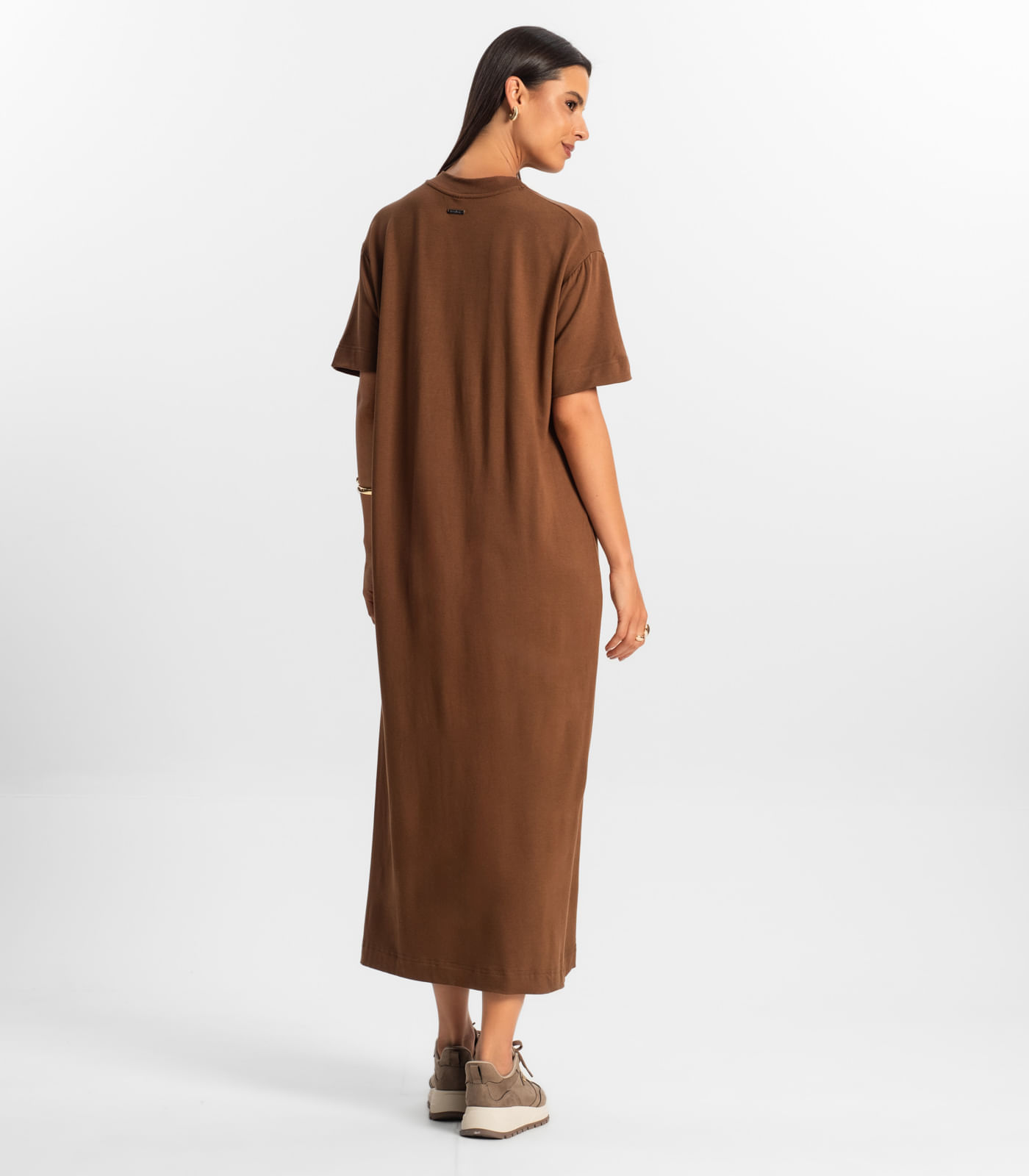Miniatura Vestido Midi Feminino Rovitex Marrom G