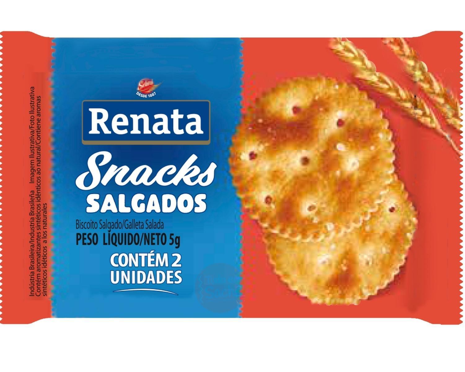 Miniatura Biscoito Em Sache Renata Chocolate, Leite E Snacks - 840 Und