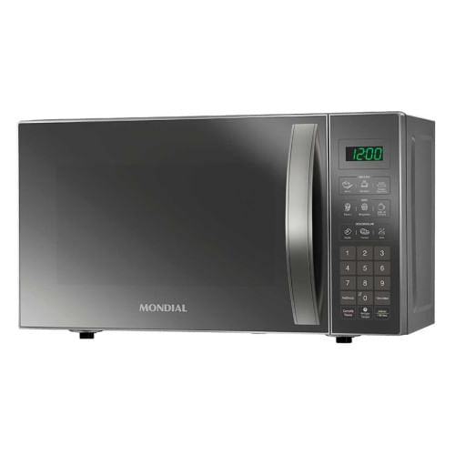 Miniatura Micro-Ondas Mondial 1200W MO-01-21-E Cinza Espelhado - 110V