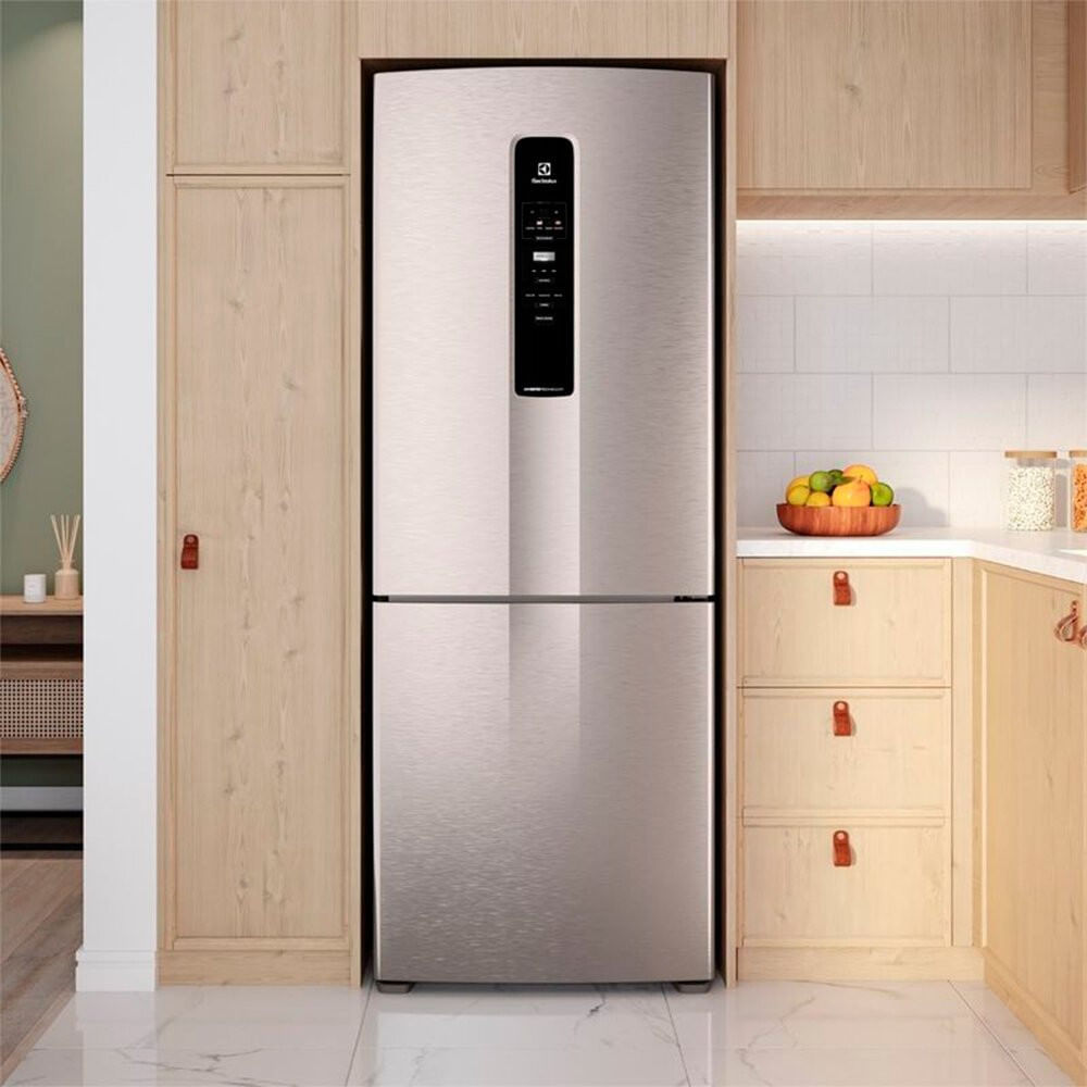Geladeira Electrolux Frost Free Inverter 490L Inverse Inox Look IB7S Inox - 110V