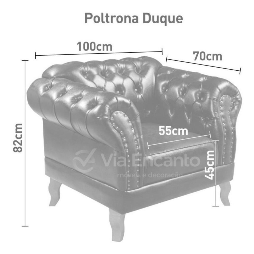 Miniatura Poltrona Chest Duque Courano Preto
