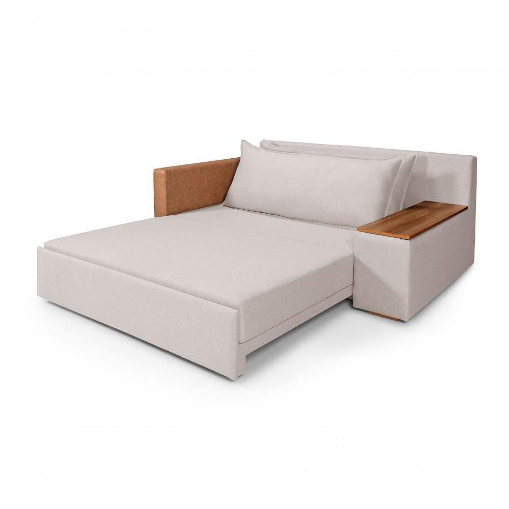 Miniatura Sofá Cama Panamá Compose Linho 2 Lugares Império Estofados Gelo
