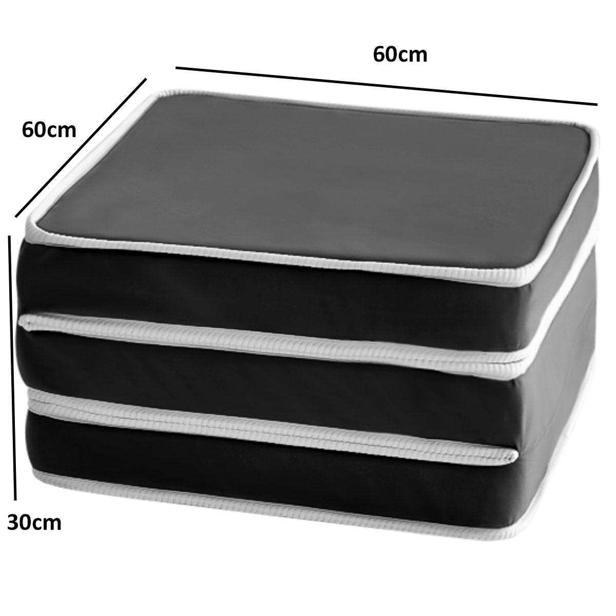 Miniatura Puff Dobrável Solteiro D33 Ortopédico 60Cm X 1,80Mt De Abrir