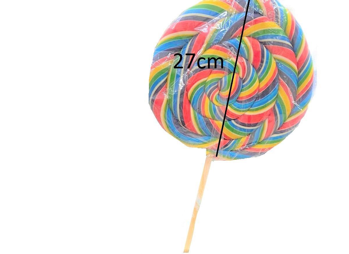 Miniatura Kit 3Un Doce Pirulito Gigante 25Cm Super Colorido 1Kg