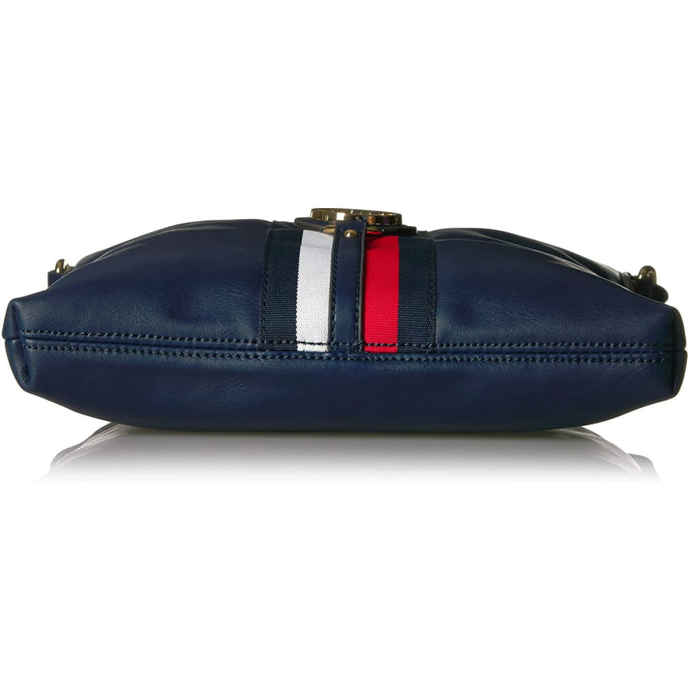 Miniatura Tommy Hilfiger Bolsa Feminina de Ombro em Couro Sintético Azul