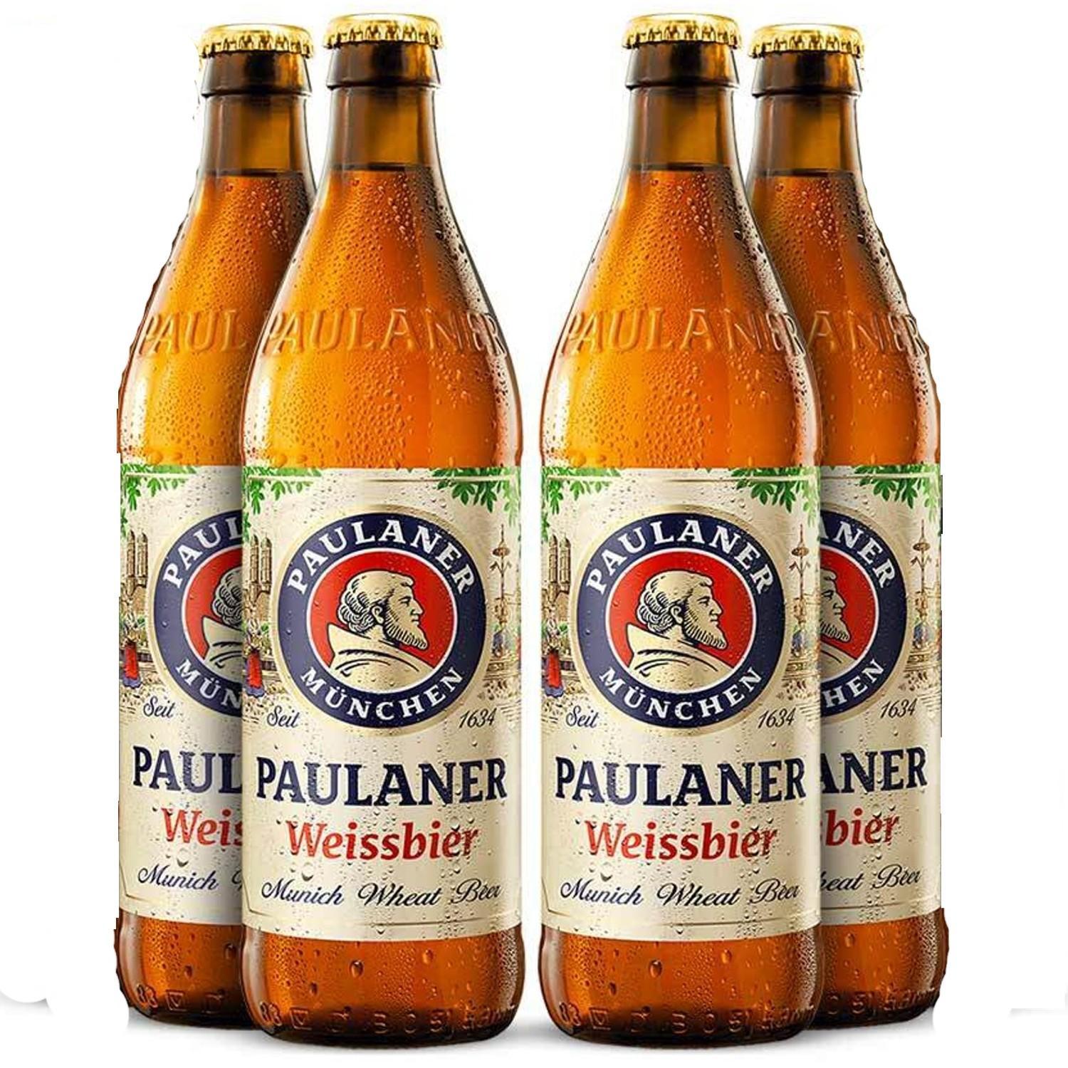 Miniatura 4X Cerveja Alemã Paulaner Weissbier 500Ml