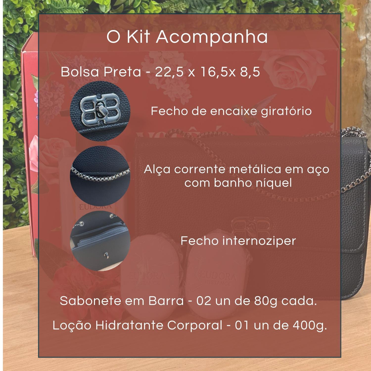 Miniatura Kit Presente Mulher Feminino Com Bolsa Hidratante E Sabonete