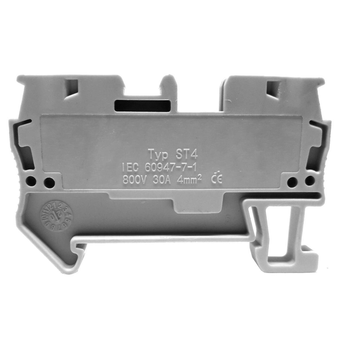 Miniatura Borne Sack Modelo PT4 Cinza - Conector de Fios 57x35x6mm